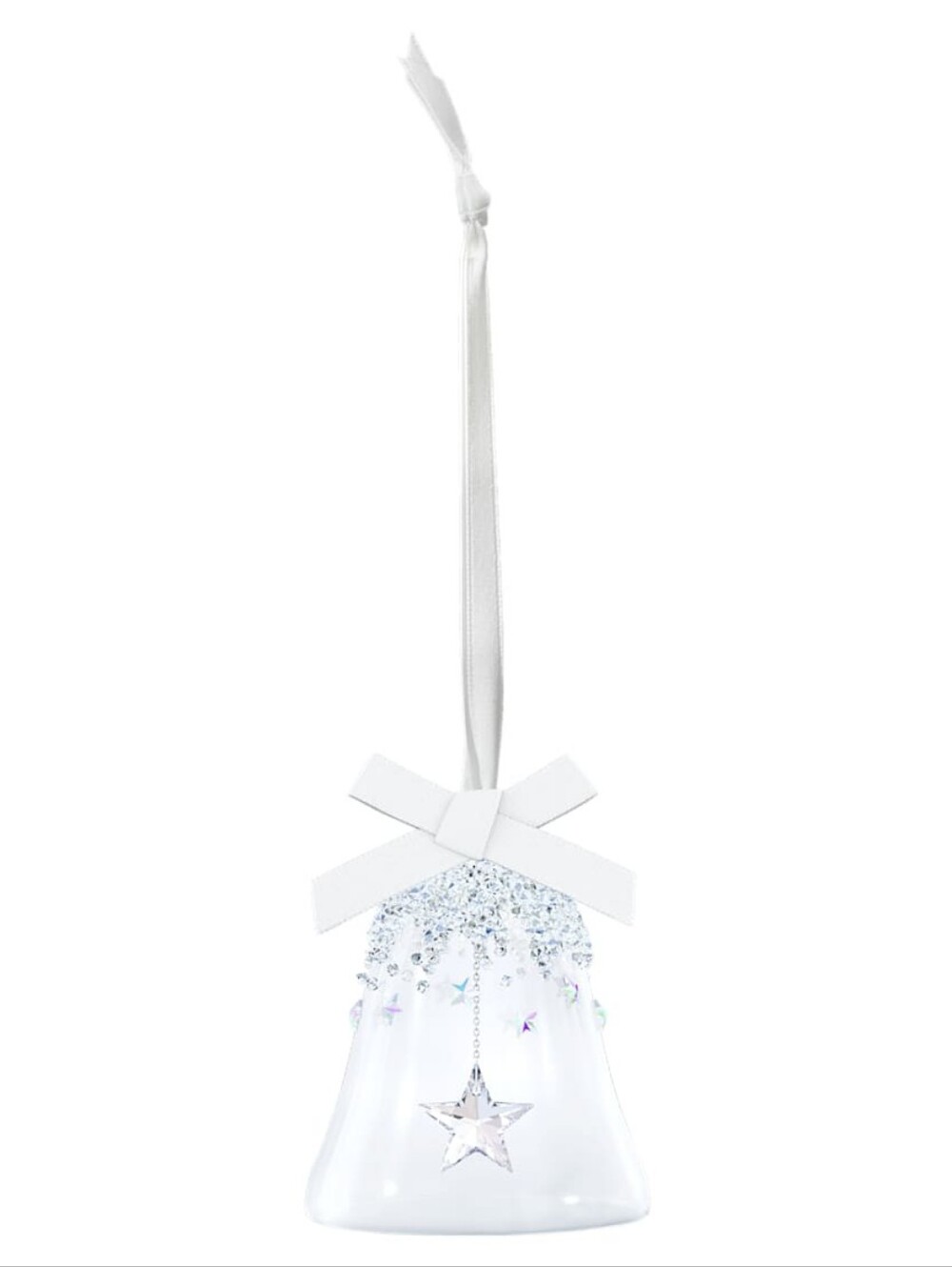 SWAROVSKI Bell & Star Holiday Ornament, Small, Clear Crystals